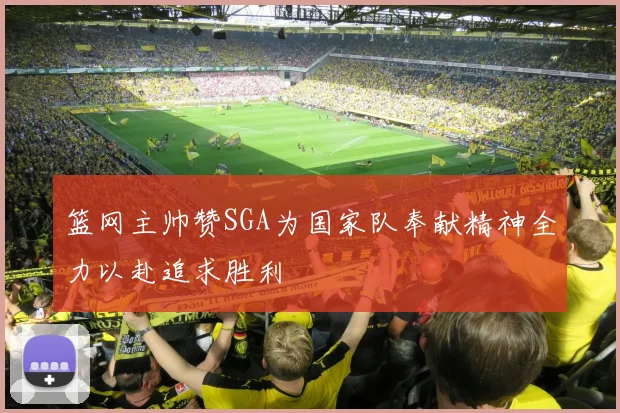 篮网主帅赞SGA为国家队奉献精神全力以赴追求胜利